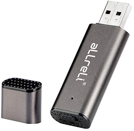 aLLreLi Digital Dictaphone CP00341 [2-in-1] 16GB Mini USB Memory Stick Digital Voice Recorder with Lanyard for Meeting, Lectures, Interview