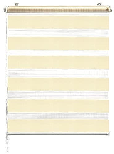 CelinaSun Rollo für Fenster ohne Bohren 70 x 150 cm beige Doppelrollo klemmfix Fensterrollo innen Klemmrollo Jalousie