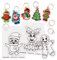 Baker Ross FE990 Weihnachten Schrumpffolie Schlüsselanhänger - 8er Pack, Bastelset für Kinder zum Ausmalen und Anhängen, Weihnachtsbastelset für Kinder