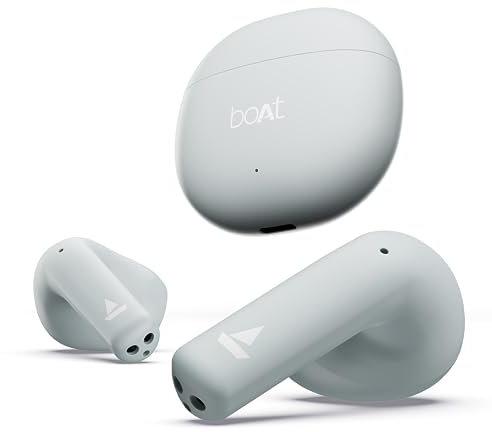 boAt Airdopes Atom 81 Truly Wireless in Ear Ear Buds w/Upto 50H Playtime, Quad Mics Enx Tech, 13MM Drivers,Super Low Latency(50ms), BT v5.3 (Aero Blue)