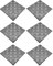 Tradineur - Confezione da 6 piastrelle per esterni, in plastica, per piscina, terrazze, giardino, smontabile e antiscivolo, 30 x 30 cm, colore: grigio
