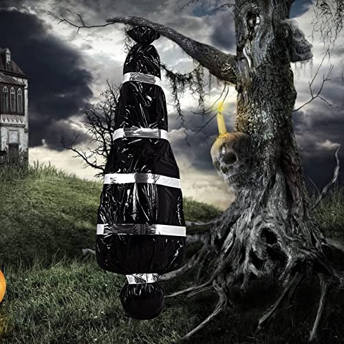 Halloween Deko Gruselig Tote Opfer, Halloween Deko Outdoor Aufblasbar Gefälschte Leiche, Hängende Gefälschte Leichensack Prop für Halloween Deko Garten, Gruselige Spukhaus Requisiten (B)