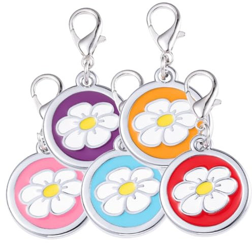 minkissy 5pcs pet tag Dog tag Personalized Tags pet ID Tags Engraving Tags Puppy Collars Puppy tag pet Identity Tags Dog Name Plate Collar para pet Information Engraving tag Charm