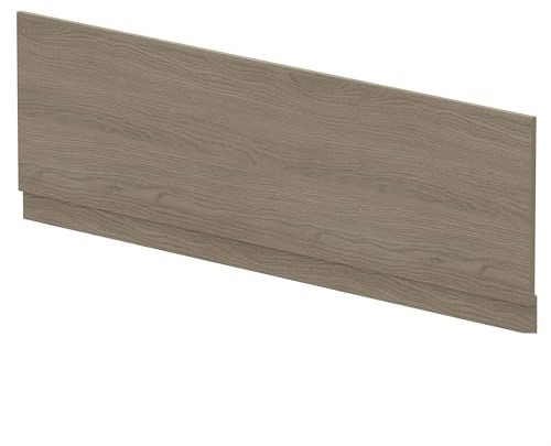 Balterley Wooden Front Bath Panel Covering with Plinth, 1700mm Bath Panel, Straight Front Bathroom Panels for Bathtub, Water Resistant Side Panels for Bathroom Baths and Soaking Tubs (Grey Oak)