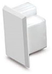 25mm x 40mm PVC White Electrical Cable Cover Mini Trunking Conduit Wire Tidy Self Adhesive + Bends (1 x 25mm x 40mm End Cap Only)