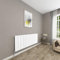 Sky bathroom | 600x1428mm Horizontal Designer Radiators White Flat Panel Double Panel Central Heating Radiator