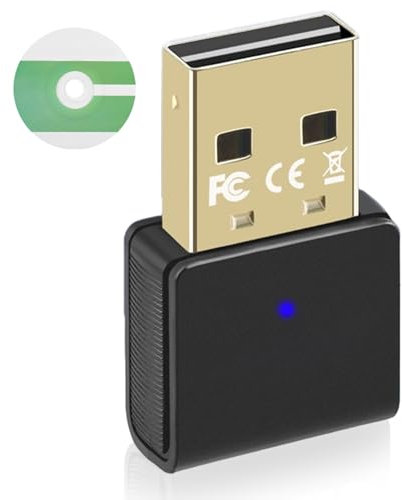 Bluetooth 5.3 USB Adapter for PC| Wireless Transmitter Dongle for Windows 11/10/8.1/7| Latest PC USB Bluetooth 5.3 DongleComputer Laptop Compatible with Game Controller Headset Keyboard Mouse Tablet