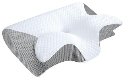 schlafparadies Orthopädisches Kissen aus Memoryschaum Orthopädisches Nackenkissen aus Memory Foam für Seitenschläfer - Ergonomisches Nackenstützkissen mit abnehmbarem Bezug