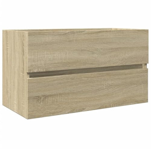 vidaXL Armario Lavabo Madera de ingeniería Roble Sonoma 80x38,5x45 cm, Armario para lavamanos, Armario de baño, Armario, armarios para lavamanos