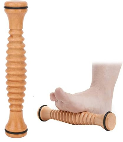 Wooden Plantar Fasciitis Massager, Foot Roller for Pain Relief, Reflexology Foot Massager for Athletes, Home Therapy, Acupressure Roller
