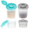 Lot de 4 mini salières et poivrières en plastique avec couvercles résistants à l'humidité, parfaites pour le camping, les pique-niques, les voyages, les boîtes à déjeuner, la cuisine transparente avec