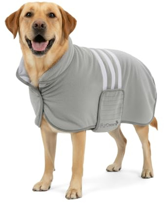 FurDreams Dog Drying Coat XL - Super Absorbent Dog Towel Robe for Dogs - Soft & Cozy Dog's Drying Robe with Comfortable Fit - Durable Towels for Dogs at Home, Grooming & On-the-Go