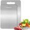 Dhnvcud 2PCS Titanium Cutting Board, 2025 New Multifunctional Stainless Steel Chopping Board, Double-Sided Food Grade Cutting Board for Handling Meat and Vegetables Separately