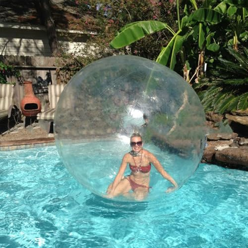 YXZQLOZ Water Walking Ball Water Ball Giant with Electric Air Pump, Balloon Inflatable Dance Pool for Seaside and Amusement Equipment,for Pool/Lake/River Transparent (2.2M)