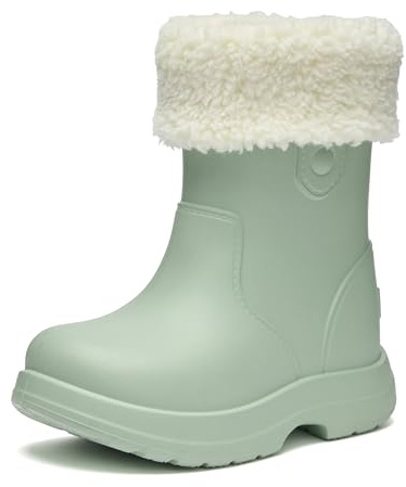 Ladeheid x Camminare Kinder Gummistiefel aus leichtem EVA warm gefüttert wasserdicht und sicher geführt durch rutschfeste Sohle ideal für kalte Tage und Schnee LA-CA-19