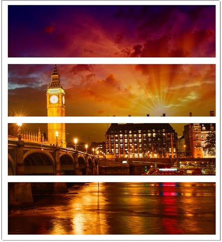 Wallario Möbelfolie/Aufkleber, geeignet für IKEA Malm Kommode mit 4 Schubfächern - Klebefolie London - Big Ben in strahlenden Farben