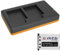 Batterie + Double Chargeur (USB) Compatible avec Fujifilm NP-45 / Finepix J.. / JV.. /JX600 ../JZ500.. / XP80 XP90.. - .v. liste