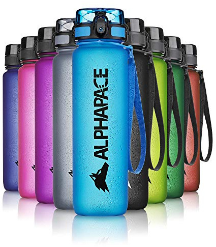 ALPHAPACE Trinkflasche 350ml/500ml/650ml/1.000ml/1.500ml, auslaufsichere Wasserflasche, BPA-freie Flasche für Sport, Fahrrad & Outdooraktivitäten, Sportflasche mit Fruchteinsatz