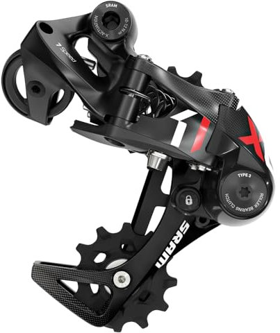 Sram Unisex - Adult X01 DH X-Horizon3.0 Rear Derailleur, Black/Red, 1 Size