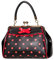 Banned Crazy Little Thing Vintage Bag 50er Jahre Rockabilly Polka Top Henkel Handtasche - Schwarz & Rot