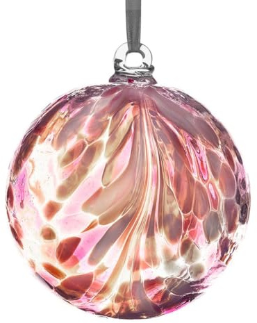 10 cm Friendship Ball, Feather Design - Flamingo