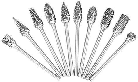 10 Stücke Hartmetall Frässtift Set Stahl Grate Dreh Dateien Metallbearbeitung Carving Werkzeug Set 2,35 * 6mm