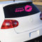 INDIGOS UG Aufkleber - Autoaufkleber Knutschkugel 60cm x 25cm pink - Tuning Carystyling Heckscheibe Auto