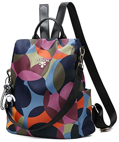 Damen Rucksack Umhängetasche Anti Diebstahl Tasche Wasserdichte Nylon Schultaschen für Herren, Damen, Arbeit, Reisen, Schule, Verstecktem Reissverschluss