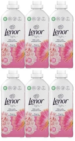 7tlg. STUDIO.MUNET Set kompatibel mit 6x759ml Lenor Weichspüler Jasminblüte 216WL | Ein wunderbarer Duft + Tote Bag von STUDIO.MUNET in Rose