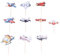 Amosfun 30 Stück Flugzeug Kuchen Topper Muffin Cupcake Picks Kuchendeko Tortendeko für Kinderparty Baby Mädchen Kinder Geburtstag Party Deko