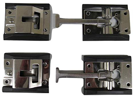 Stainless Steel Door Retaining Latch X2 (Motorhome Truck Caravan Hook & Catch)