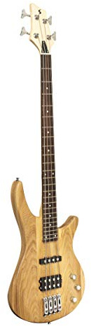 Stagg 4 String Bass Guitar, Right, Natural, Full Size (SBF-40 NAT)