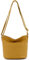 modamoda de T198 kleine Damen Leder Umhängetasche Schultertasche handmade in Italy, Farbe:Senfgelb