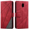 SONWO Cover per Galaxy J5 2017, Flip Caso in PU Pelle Case Cover Portafoglio Custodia per Samsung Galaxy J5 2017, [Kickstand] [Slot per Schede], Rosso