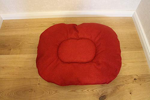 Marcus Katzentransportkorb Katzenschlafplatz aus Weide mit Metallgitter und Kissen L XL XXL Transportkorb Transportbox für Hunde oder Katzen (1 Kissen für Katzenkorb 60cm)