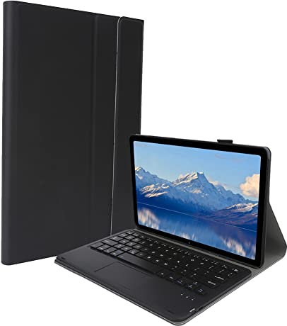 Étui Clavier pour Galaxy Tab A7 T500 / T505 10,4 Pouces Tablette, Coque Arrière en Cuir PU, avec Clavier et Pavé Tactile Bluetooth sans Fil Détachables(Noir)