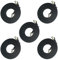 Anthropoid CAT7 SSTP (3 Meters Flat Black RJ45 Ethernet Patch Cable Gold Plated Pins and Shield) RoHS (5 Pack)
