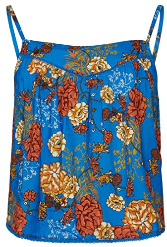 Superdry Womens Vintage Embellished TOP Trägershirt/Cami Shirt, Blue Floral, S