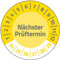 AVERY Zweckform 80 Prüfplaketten Nächster Prüftermin 2024-2029 (fälschungssicher, selbstklebend, Ø 30 mm, Prüfaufkleber, beschriftbare Prüfsiegel aus Dokumentenfolie) 6990-2024, gelb