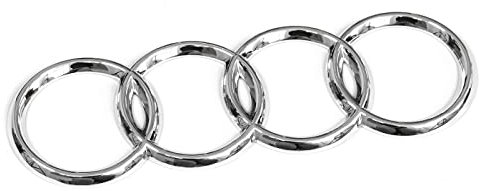 Audi 8D58537422ZZ Ringe Heckklappe Emblem Logo, Chrom, nur für Limousine