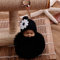 Anhänger Baby Ketten Taschen PomPom Schlüssel Cute Puppe Schlüssel Charme schlafende Schlüsselanhänger Je Schlüsselanhänger (Black, One Size)