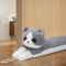 MAGZO Zugluftstopper, kälteisolierend, Katze, 93 cm, dekorativer Thermo-Türstopper, Anti-Lärm, Zugluftstopper aus Polyester, Grau