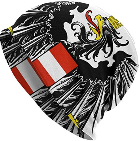 DJNGN Nationalemblem Österreichs Beanie-Hüte Skull Cap Strickmütze für Erwachsene, weiche Sturmhaube, Baggy-Mütze, Outdoor, für Herren und Damen