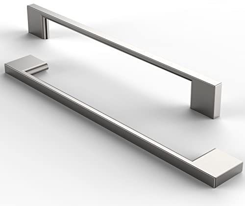FURNIWARE 10 Pack Cabinet Pull,Brushed Nickel Cabinet Handles,Hardware Drawer Pulls,Solid Aluminum Kitchen Cabinet Door Handles Pull-192mm(7.6 Inch) Hole Center
