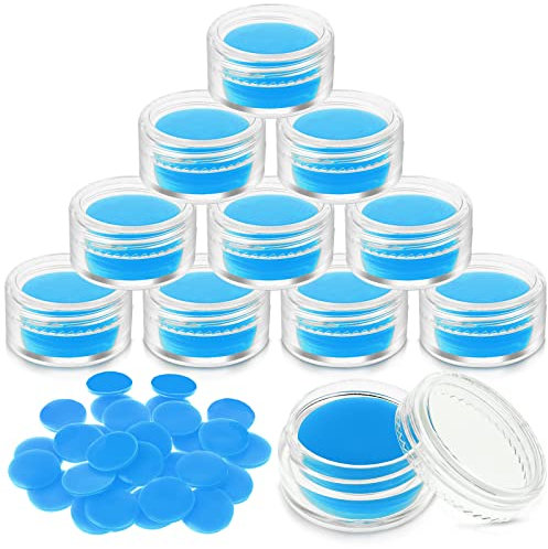 cobee® DIY Diamant Malwachs, 30 Stück 10er Pack Diamant Malwachs Aufbewahrungsbehälter mit Kleberlehm, Diamant Kunstkleber für Diamant Malerei Zubehör, Kreuzstich Bohrschlamm, 0,9 Zoll(Blau)