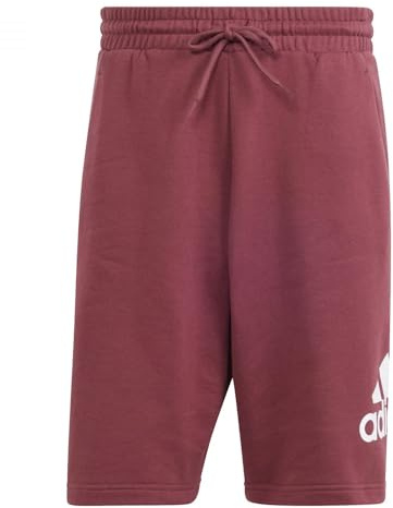 adidas Herren Essentials Big Logo French Terry Shorts, Shadow red/White, L