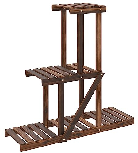 vidaXL Blumenständer 81x25x75,5 cm Massivholz Tanne