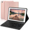AVNICUD Tastatur Hülle für iPad Mini 5/4/3/2/1, Weiche TPU-Rückseite Case, Magnetisch Abnehmbarer Bluetooth Keyboard mit QWERTZ Layout, Roségold