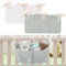 PiliStar Babybett Organizer, 2 Pieces Babybett Organizer Hängend, Organizer Beistellbett Baby, Organizer Beistellbett Musselin, Nestchen Babybett Umrandung, 2 Colours for Nappies, Toys, Clothes