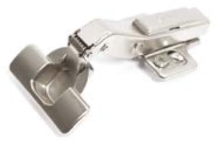 REJS Scharnieren Set - Schrankscharniere aus Stahl - Möbelscharniere Innenliegend 35mm - Türscharniere Selbstschließende 45 Grad - 2x Schrank Scharnier für Schranktüren